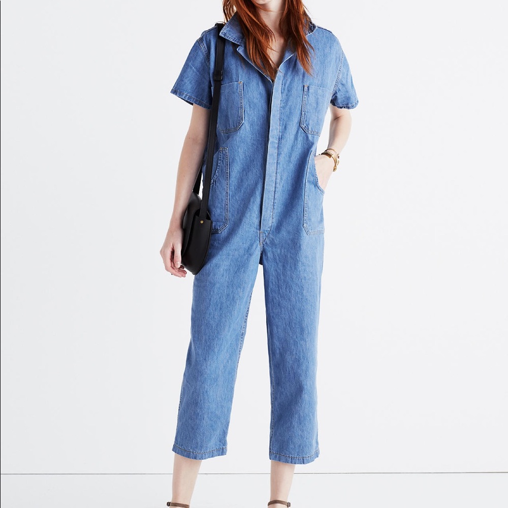Caron Callahan™ Crawford Denim Jumpsuit - Picture 1 of 5